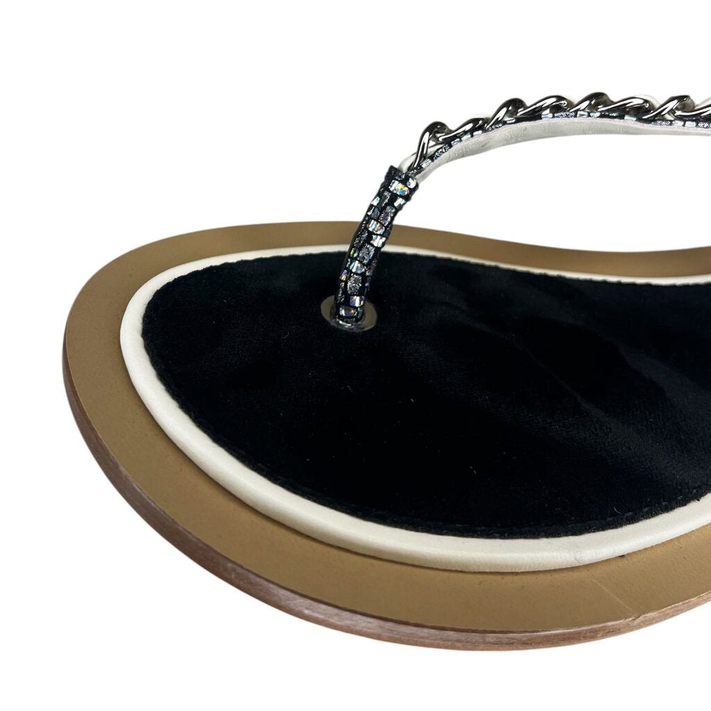 Chanel Interlocking CC Logo T-Strap Sandals, MSRP $2,013