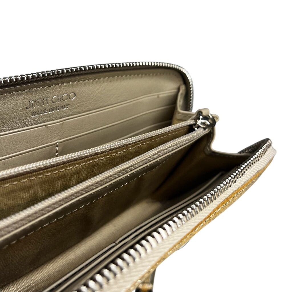 Jimmy Choo Filipa Zip Around Wallet, New W/ Box And Dust Bag, MSRP $950