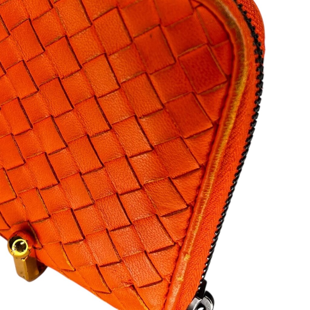 Bottega Veneta Intrecciato Woven Leather Zip Around Wallet