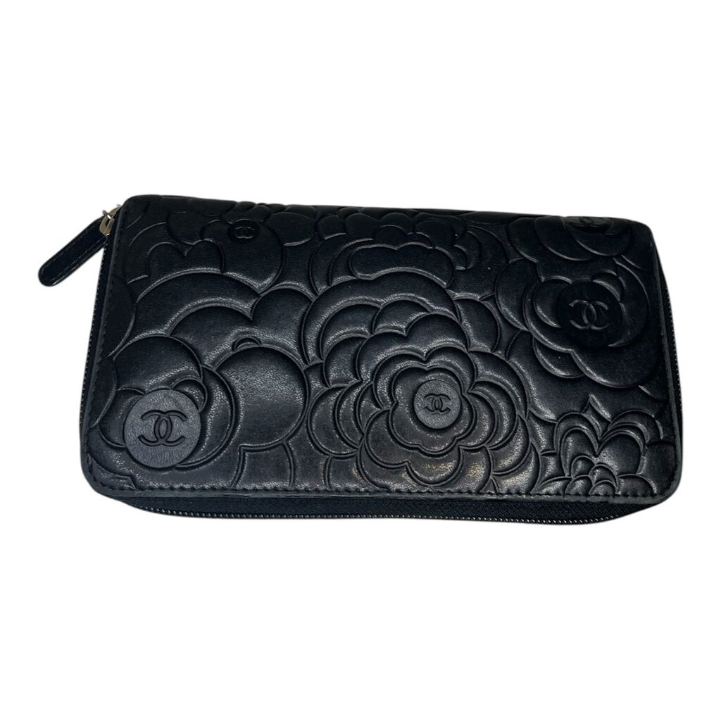 Chanel Camellia Ling Zip Around Wallet