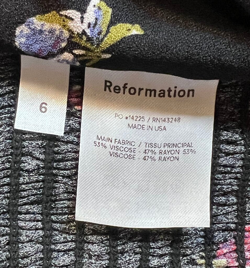 Reformation Cropped Floral Blouse