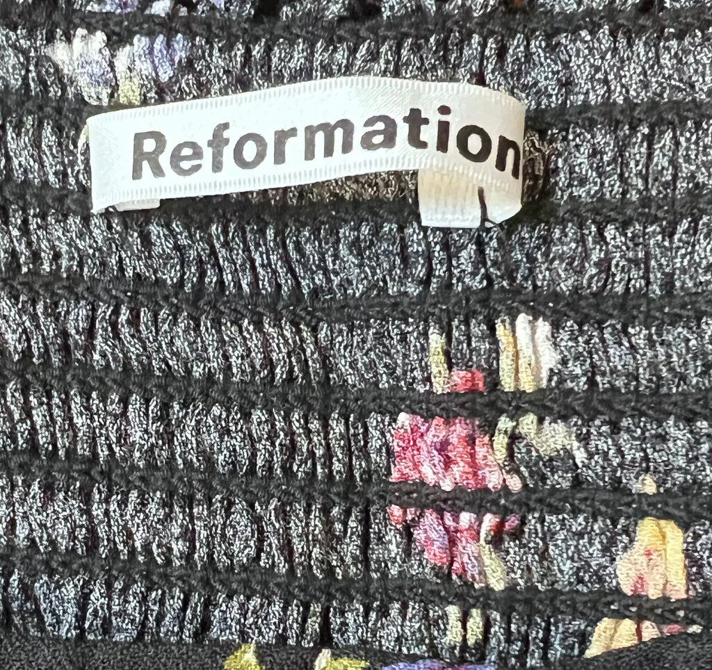 Reformation Cropped Floral Blouse