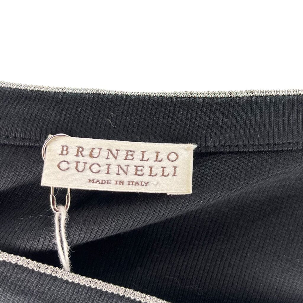 Brunello Cucinelli V Neck Top With Signature Beading