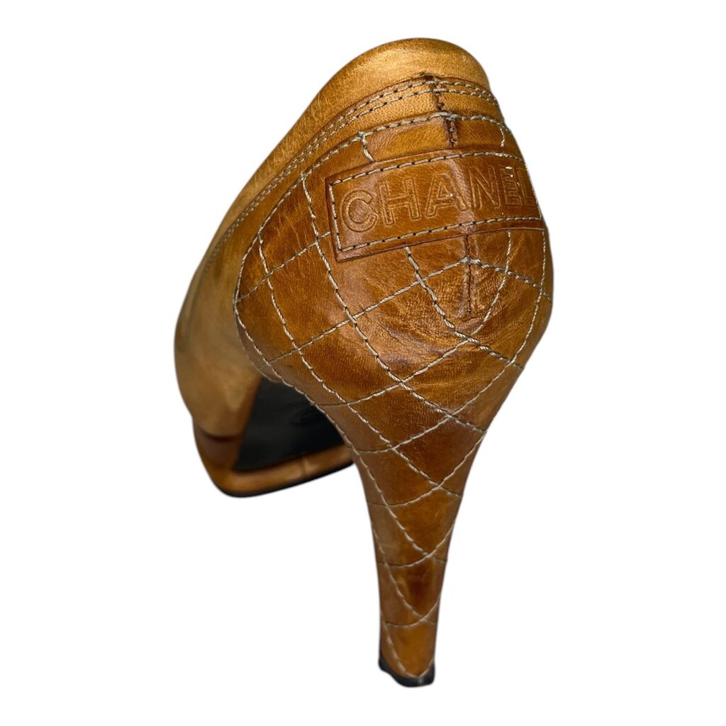 Chanel Round Toe Platform Pumps W/ Box