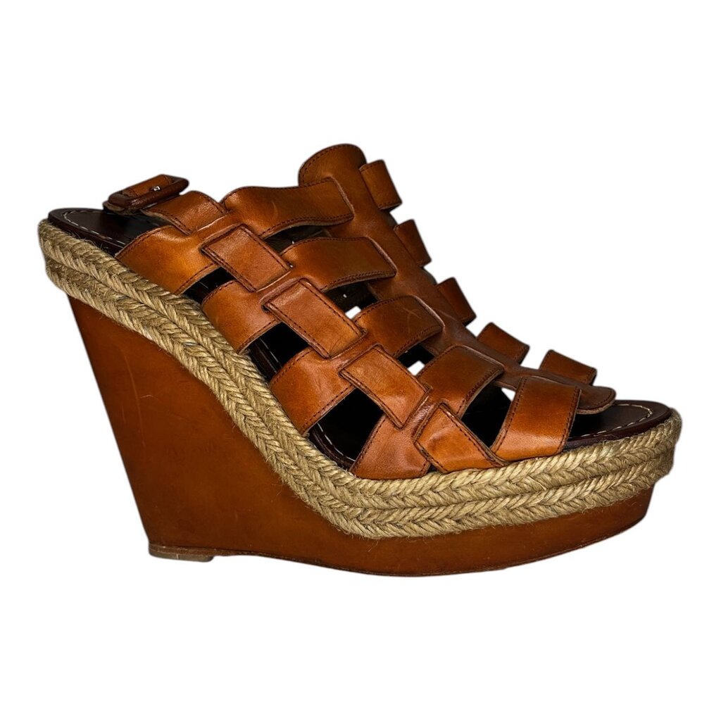 Christian Louboutin Barcelona Espadrille Wedge Sandals, MSRP $840