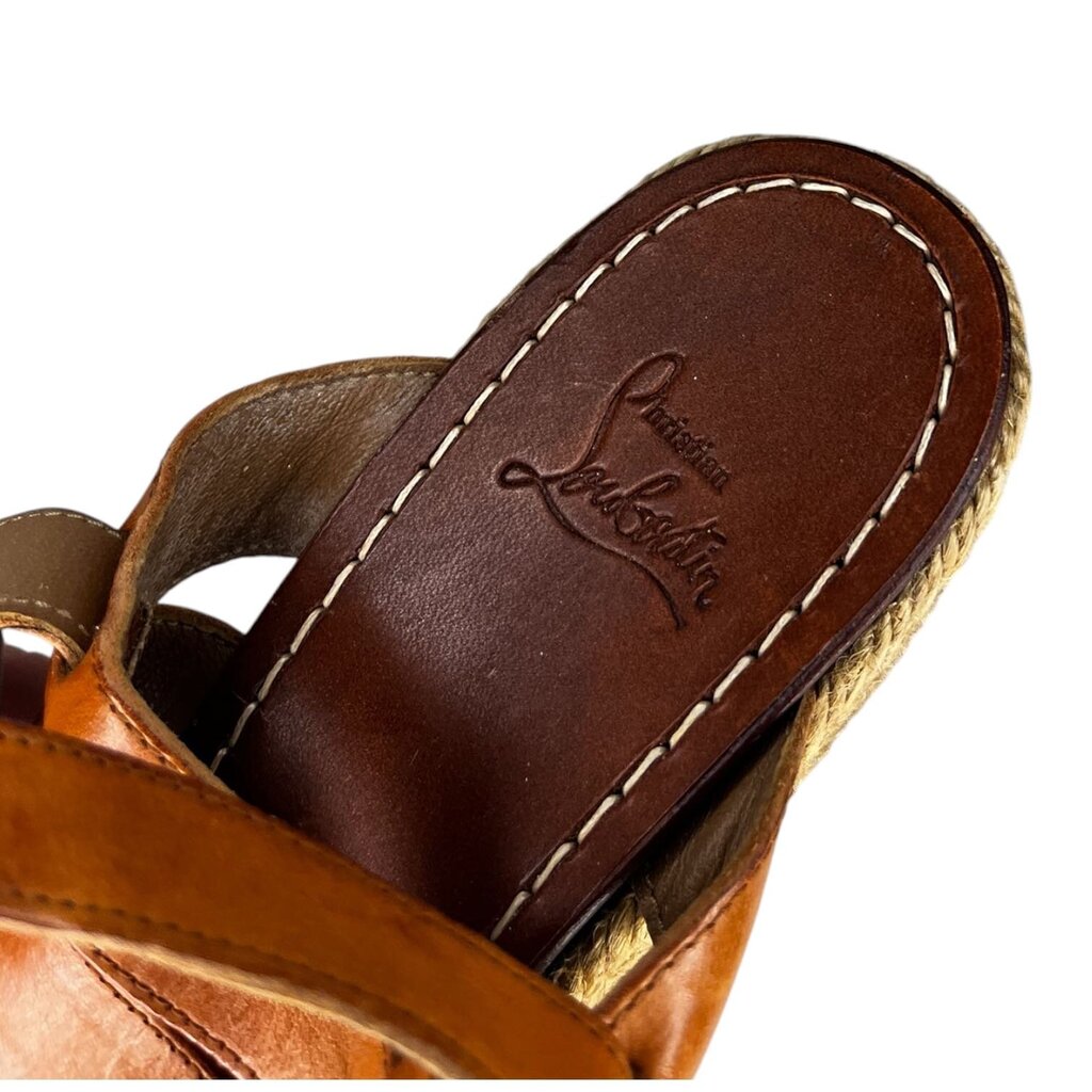 Christian Louboutin Barcelona Espadrille Wedge Sandals, MSRP $840