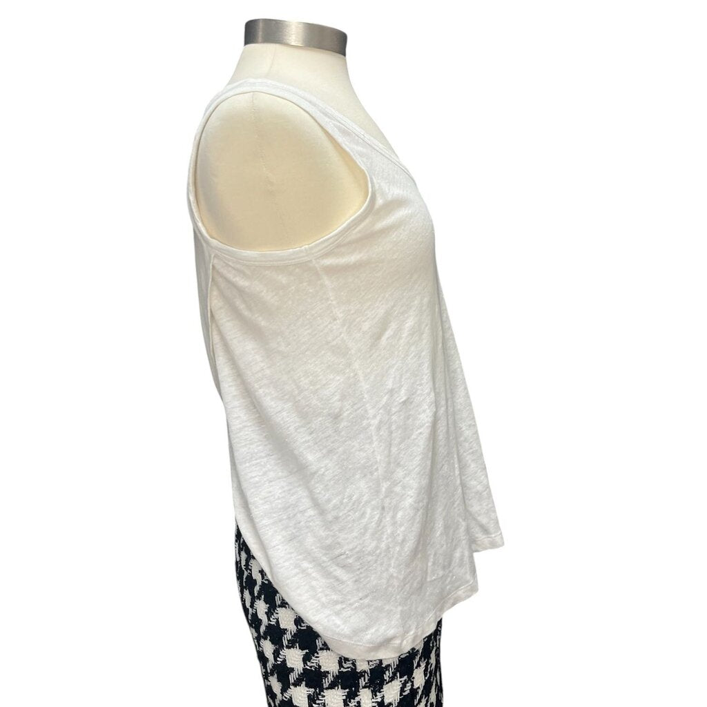 Margaret O'Leary Split Back Linen Tank Top