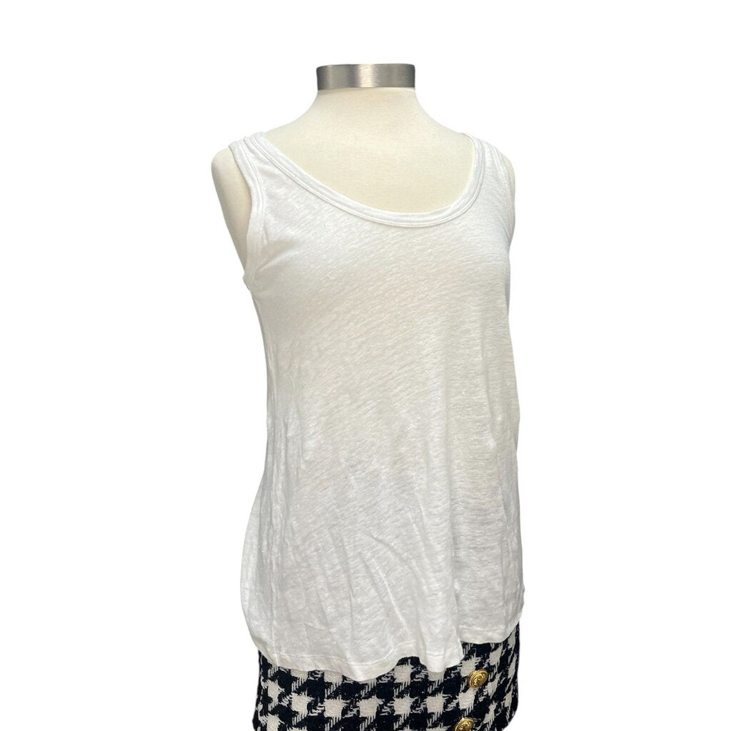 Margaret O'Leary Split Back Linen Tank Top