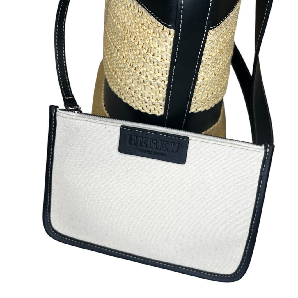 Hereu Woven Raffia and Leather 'Nasta' Tote Bag