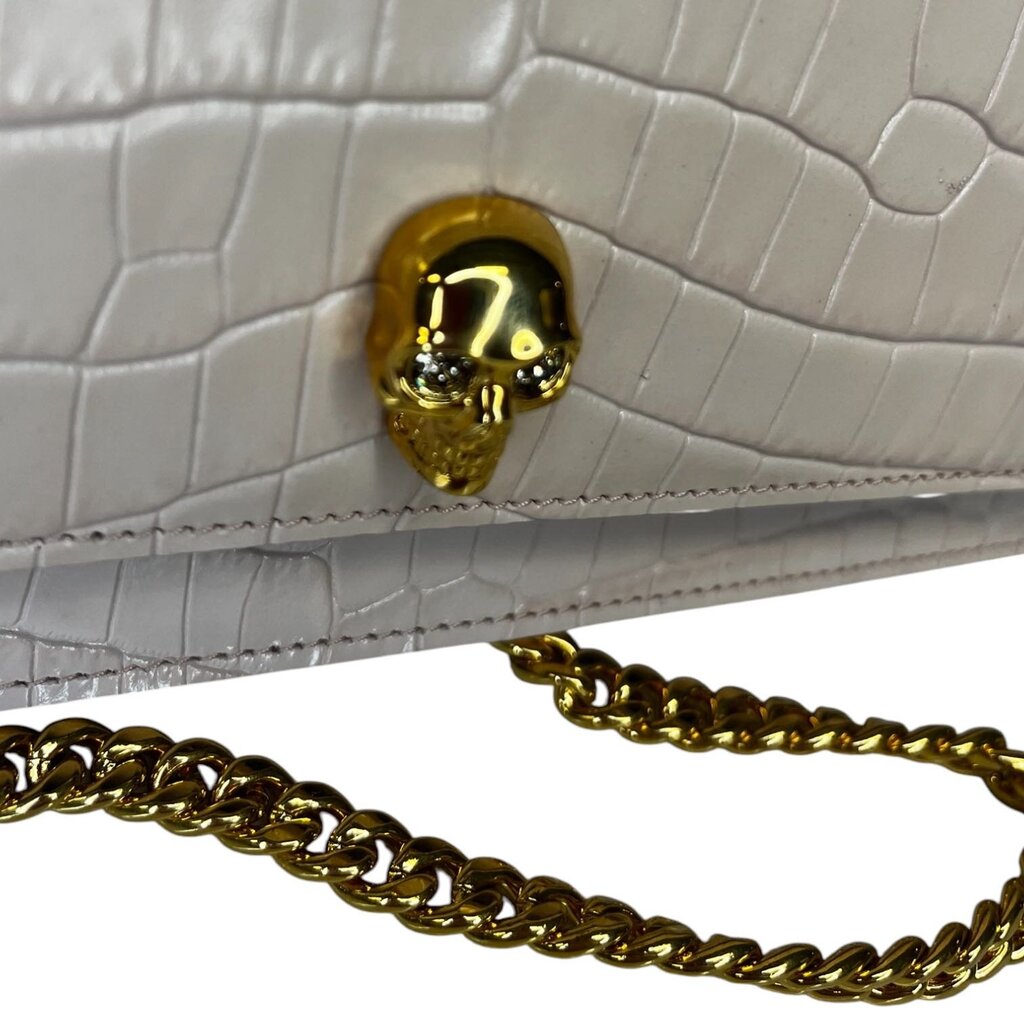 Alexander McQueen Embossed Skull Bag With Dustbag And Tags MSRP $1290