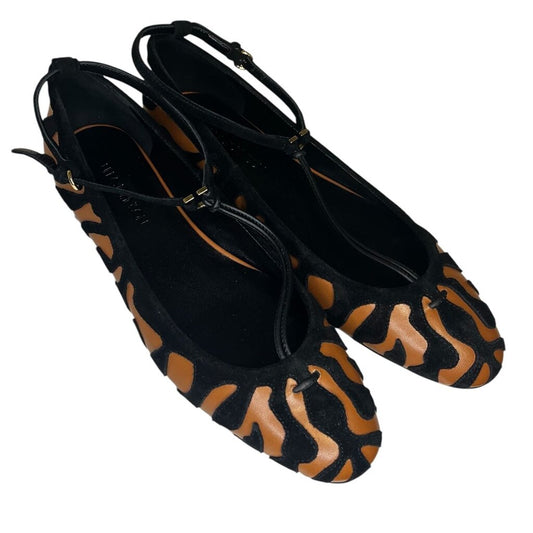 Ulla Johnson Pieced Suede 'Polene' T Strap Ballerina Flats, NEW