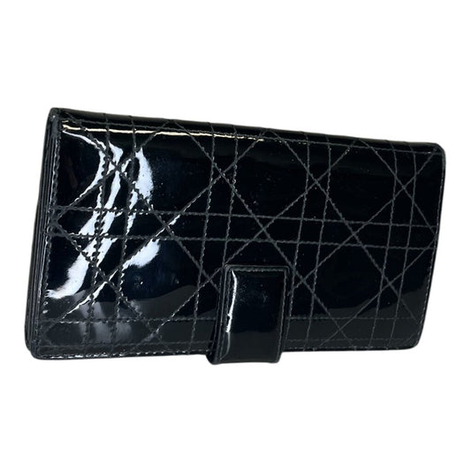 Christian Dior Vintage Quilted Patent Leather Wallet
