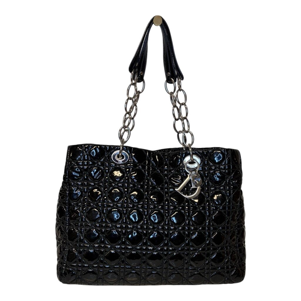Christian Dior Patent Cannage Large Dior Soft Shopping Tote, MSRP $6,500