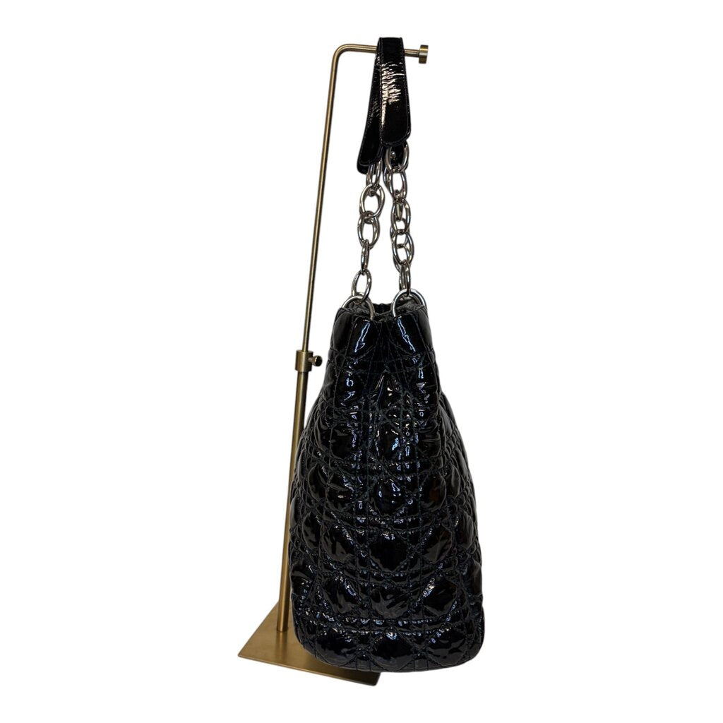 Christian Dior Patent Cannage Large Dior Soft Shopping Tote, MSRP $6,500