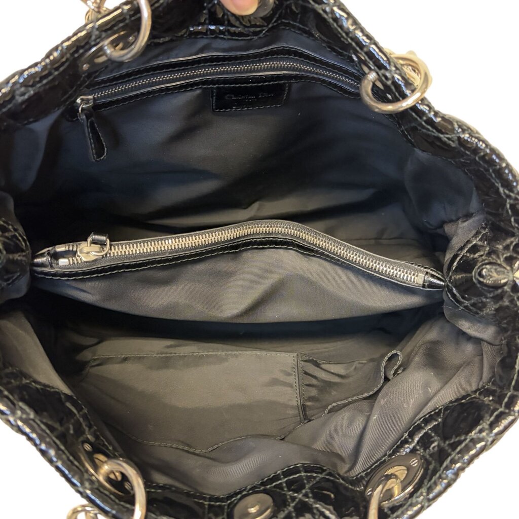 Christian Dior Patent Cannage Large Dior Soft Shopping Tote, MSRP $6,500
