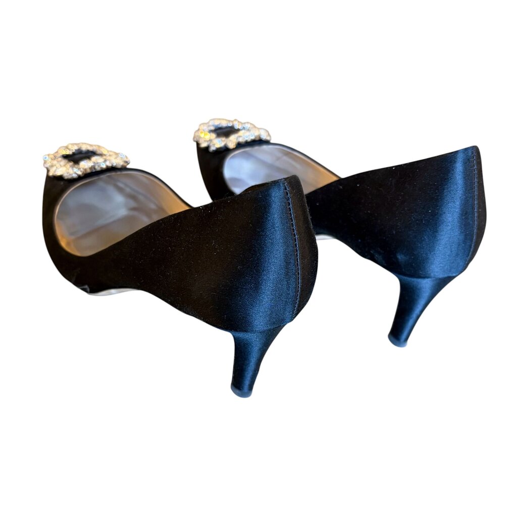 Badgley Mischka 'Carrie' Satin Jewel Pumps, NEW
