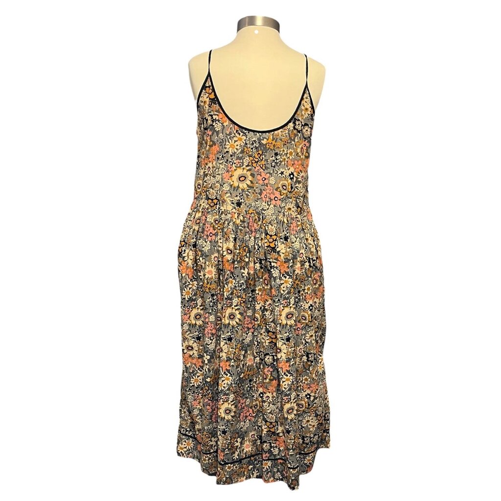 The Great Floral Tie Strap Drop waist Midi Dress