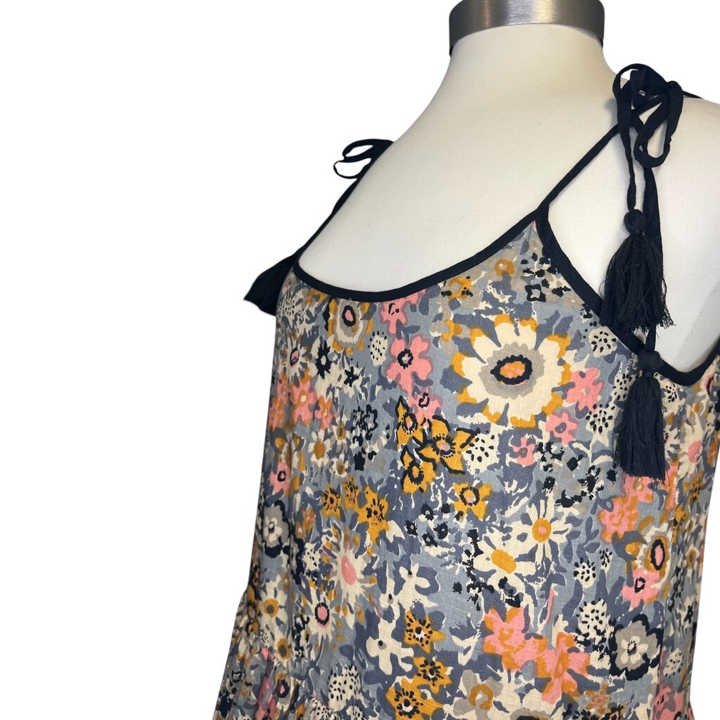 The Great Floral Tie Strap Drop waist Midi Dress