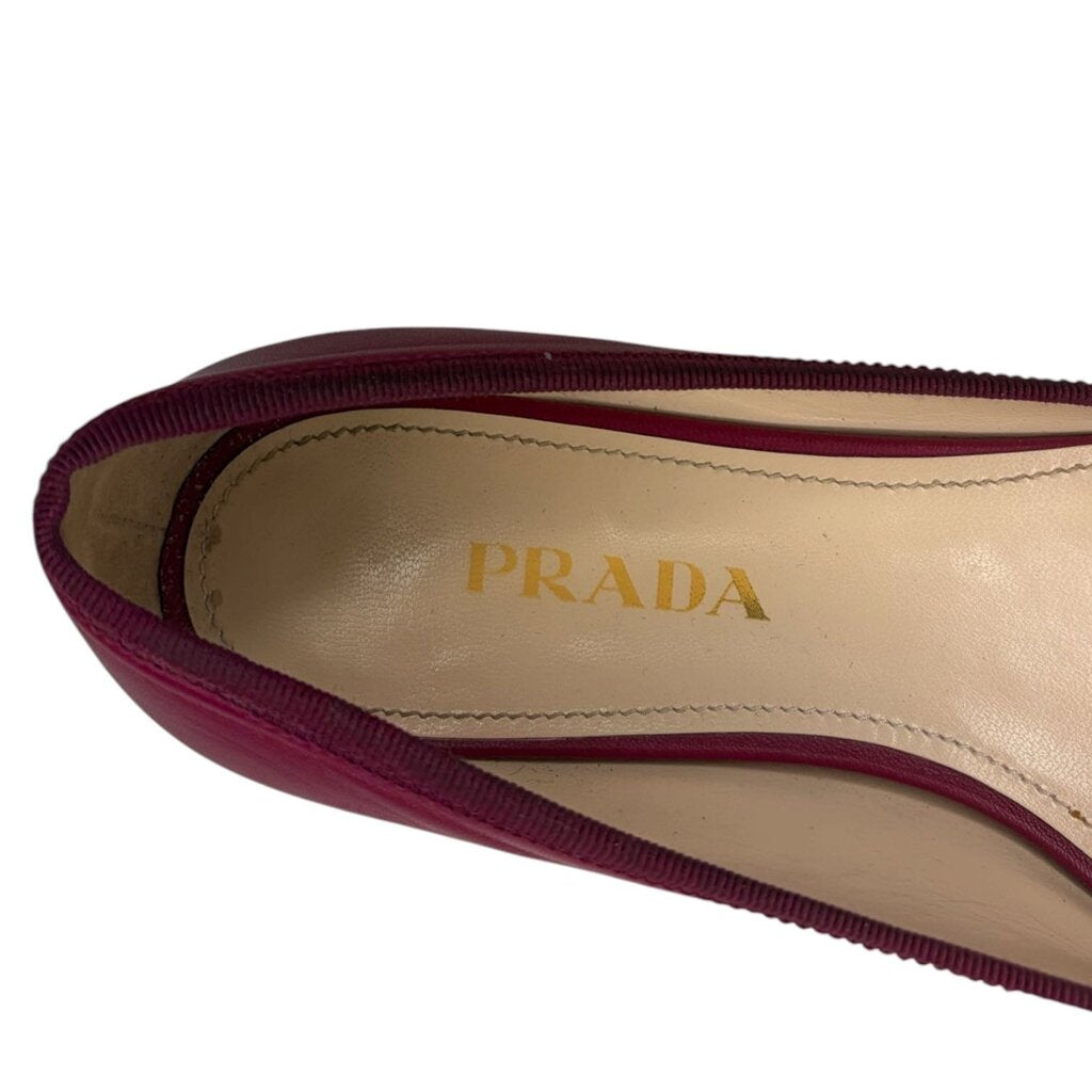 Prada Pointed Toe Ballerina Flats