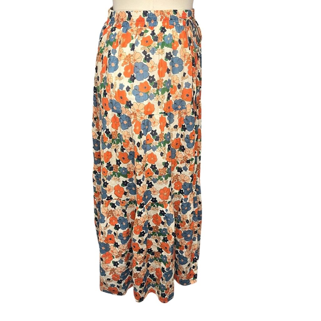 Trovata Birds Of Paradise Floral Print Midi Skirt