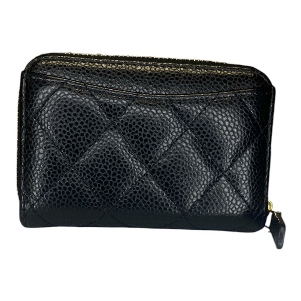 Chanel Caviar Leather 'Zipper Coin Purse'
