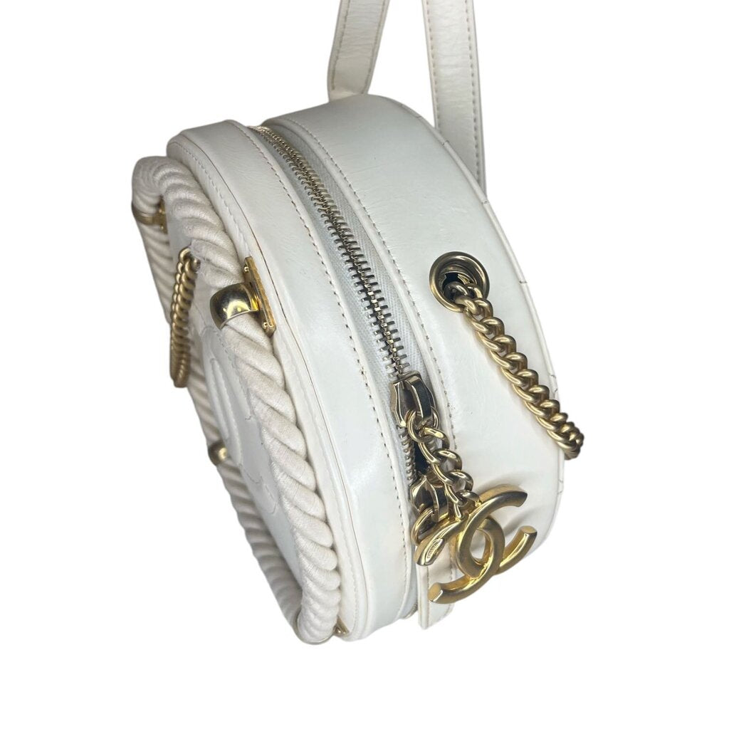 Chanel Small Leather 'En Vogue' Round Crossbody Bag, Limited Edition