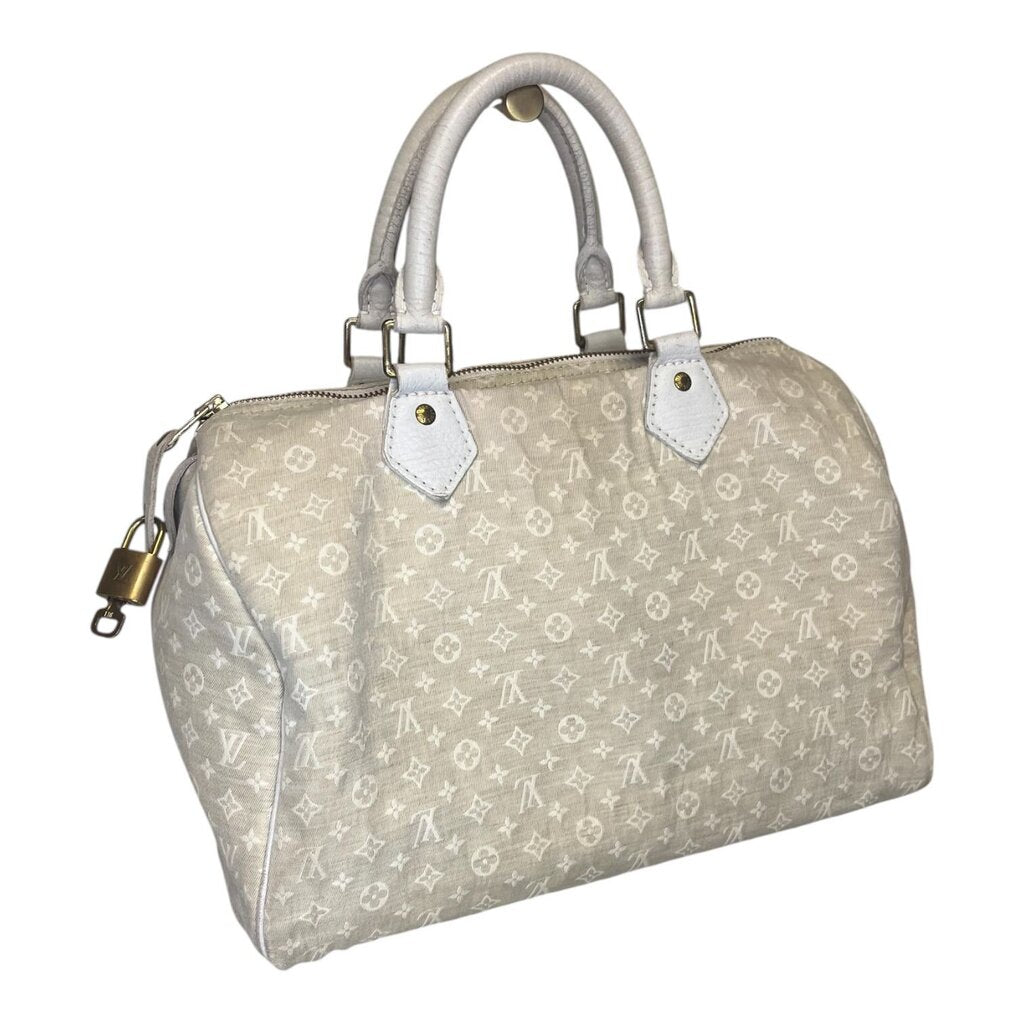 Louis Vuitton 'Lin Linen Monogram Speedy 30' Handbag