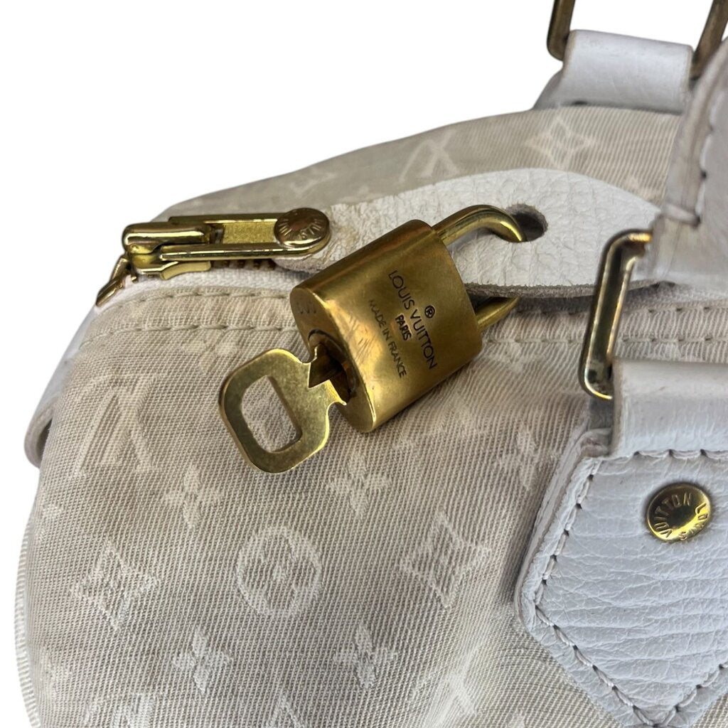 Louis Vuitton 'Lin Linen Monogram Speedy 30' Handbag