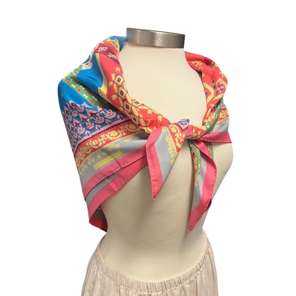 Hermes 'Brins d'Or' Patterned Silk Scarf, NEW