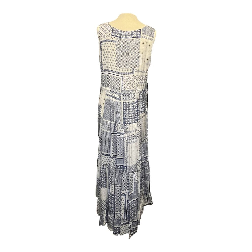 Johnny Was Sleeveless Tiered Midi Dress