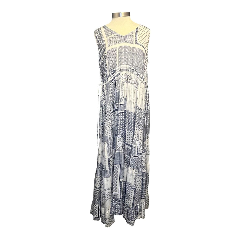 Johnny Was Sleeveless Tiered Midi Dress
