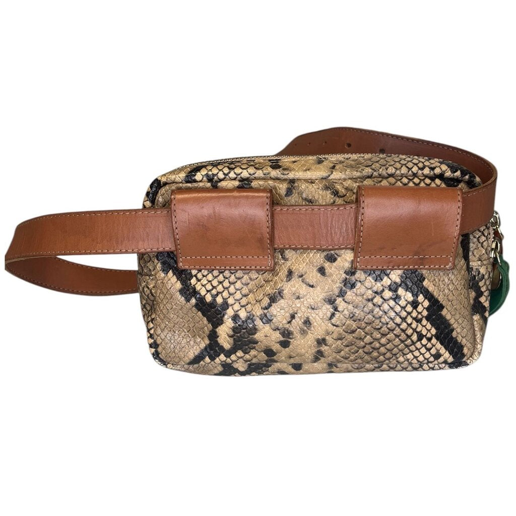 Clare V. Snake Print Belt Bag