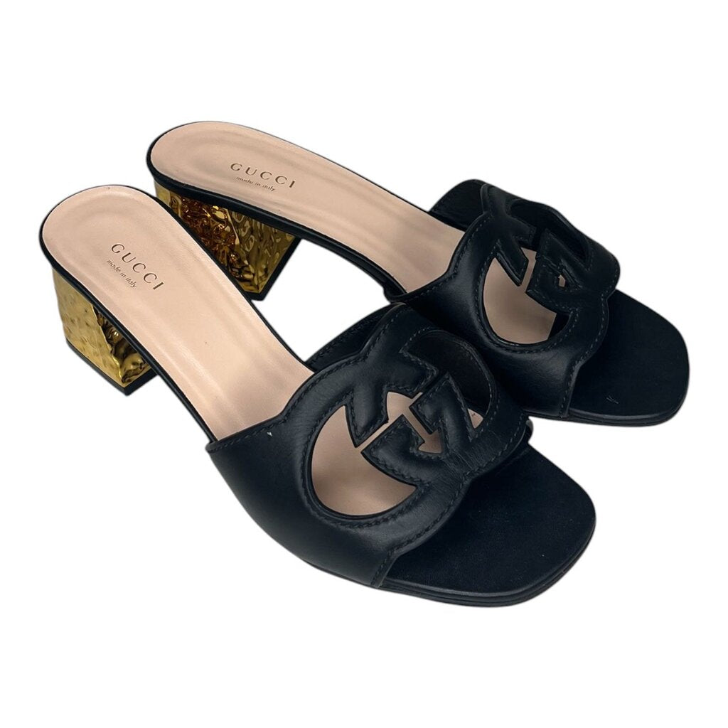Gucci 'GG' Open Toe Mules
