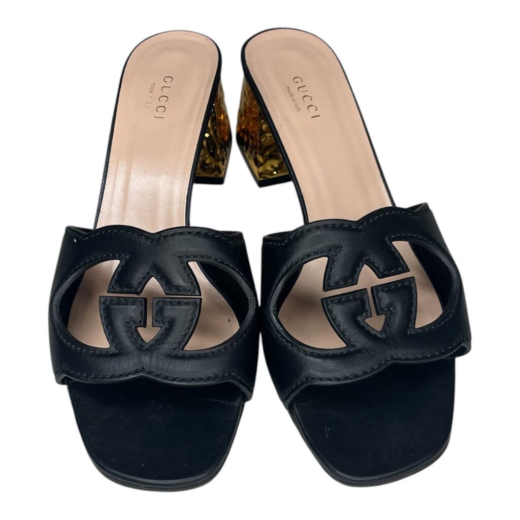 Gucci 'GG' Open Toe Mules