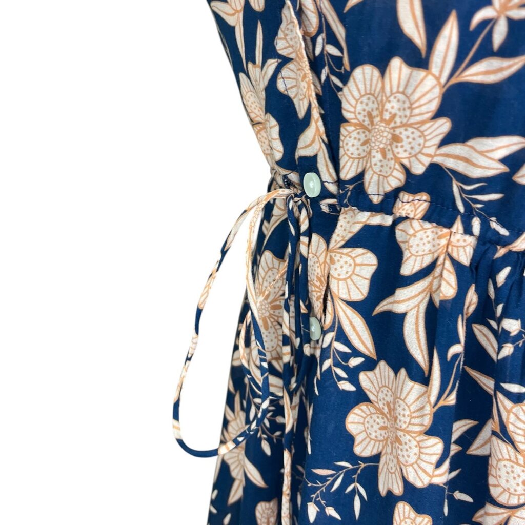 Trovata Floral Drawstring Tiered Midi Dress