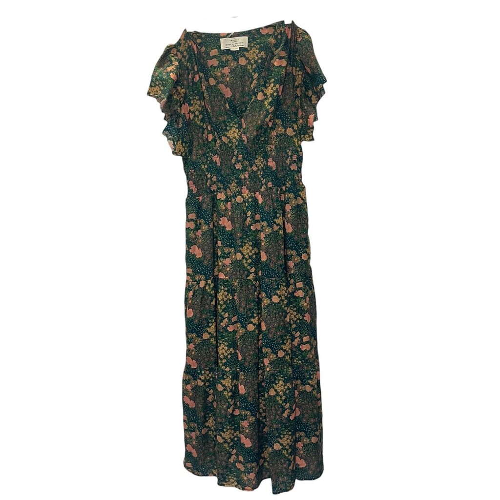 Trovata Empire Smocked Floral Tiered Midi Dress