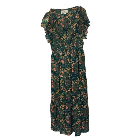 Trovata Empire Smocked Floral Tiered Midi Dress