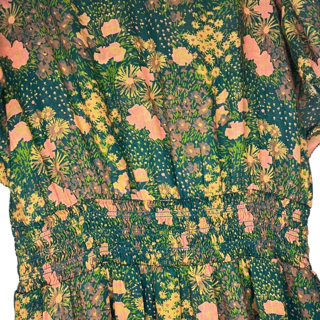 Trovata Empire Smocked Floral Tiered Midi Dress