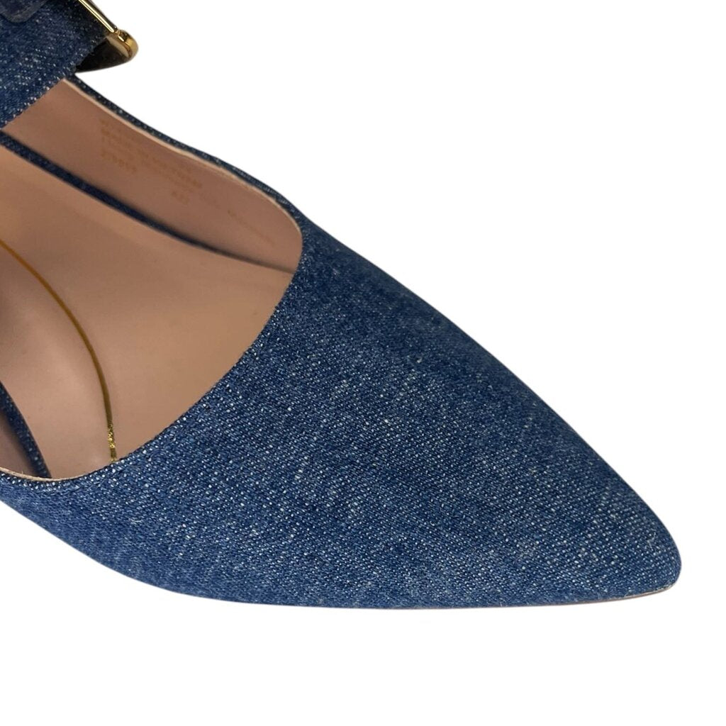 Cole Haan Vandam Buckle Denim Mules