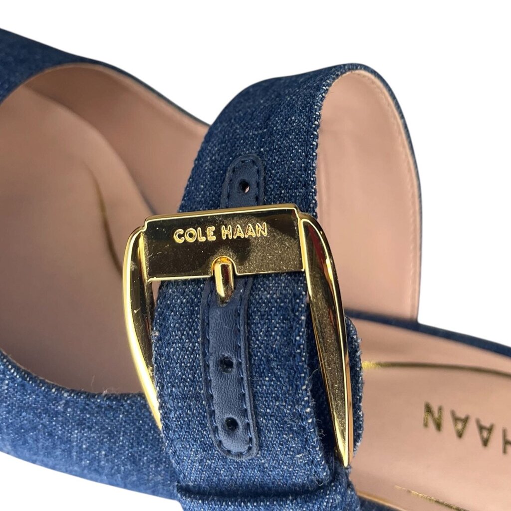 Cole Haan Vandam Buckle Denim Mules