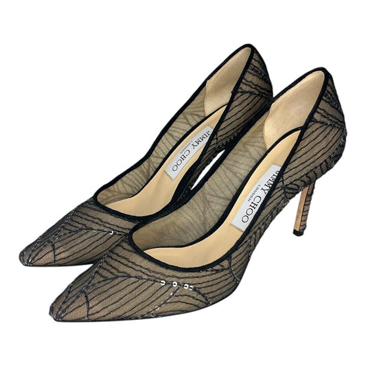 Jimmy Choo Romy 85 Sequin Mesh Pumps