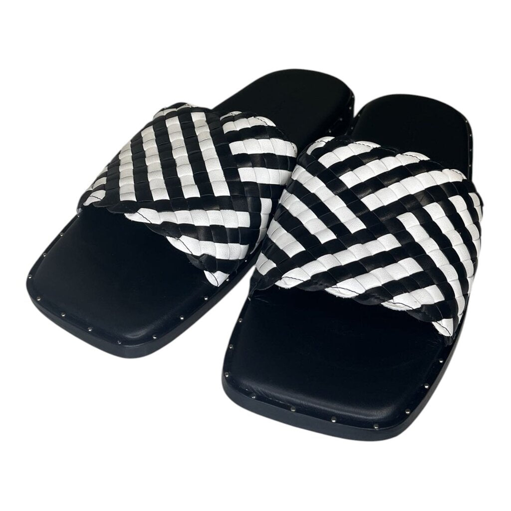 Freda Salvador Woven Studded Sandals