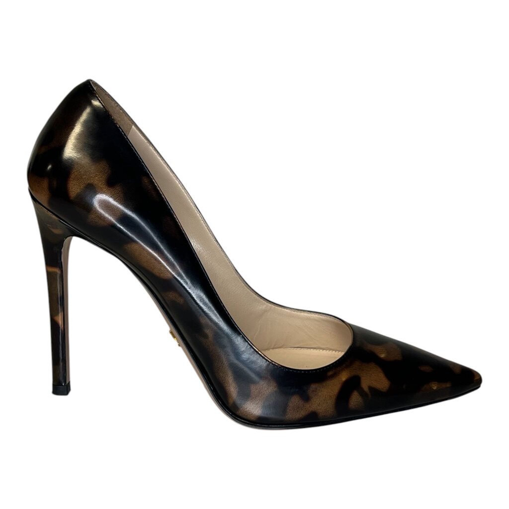 Prada Tortoishell Patent Leather Pumps