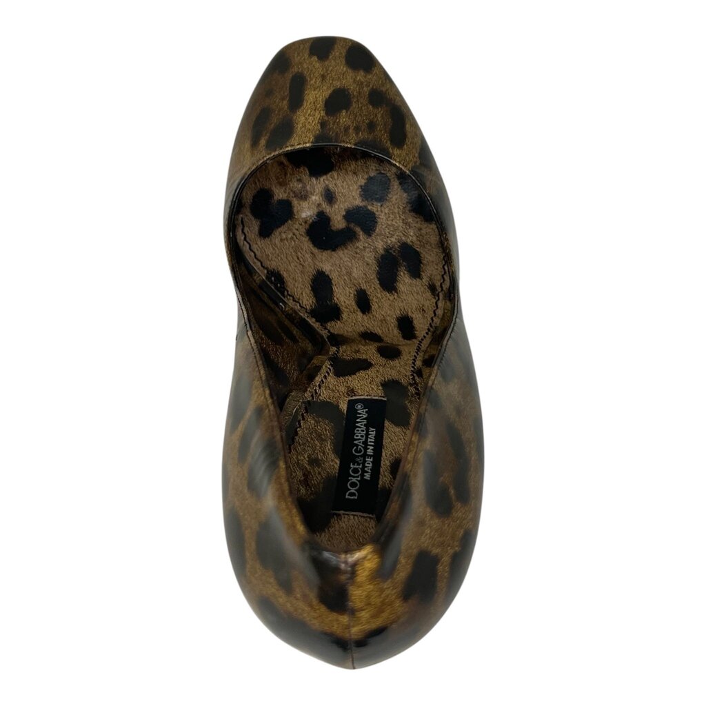 Dolce & Gabbana Leopard Print Patent Leather Pumps