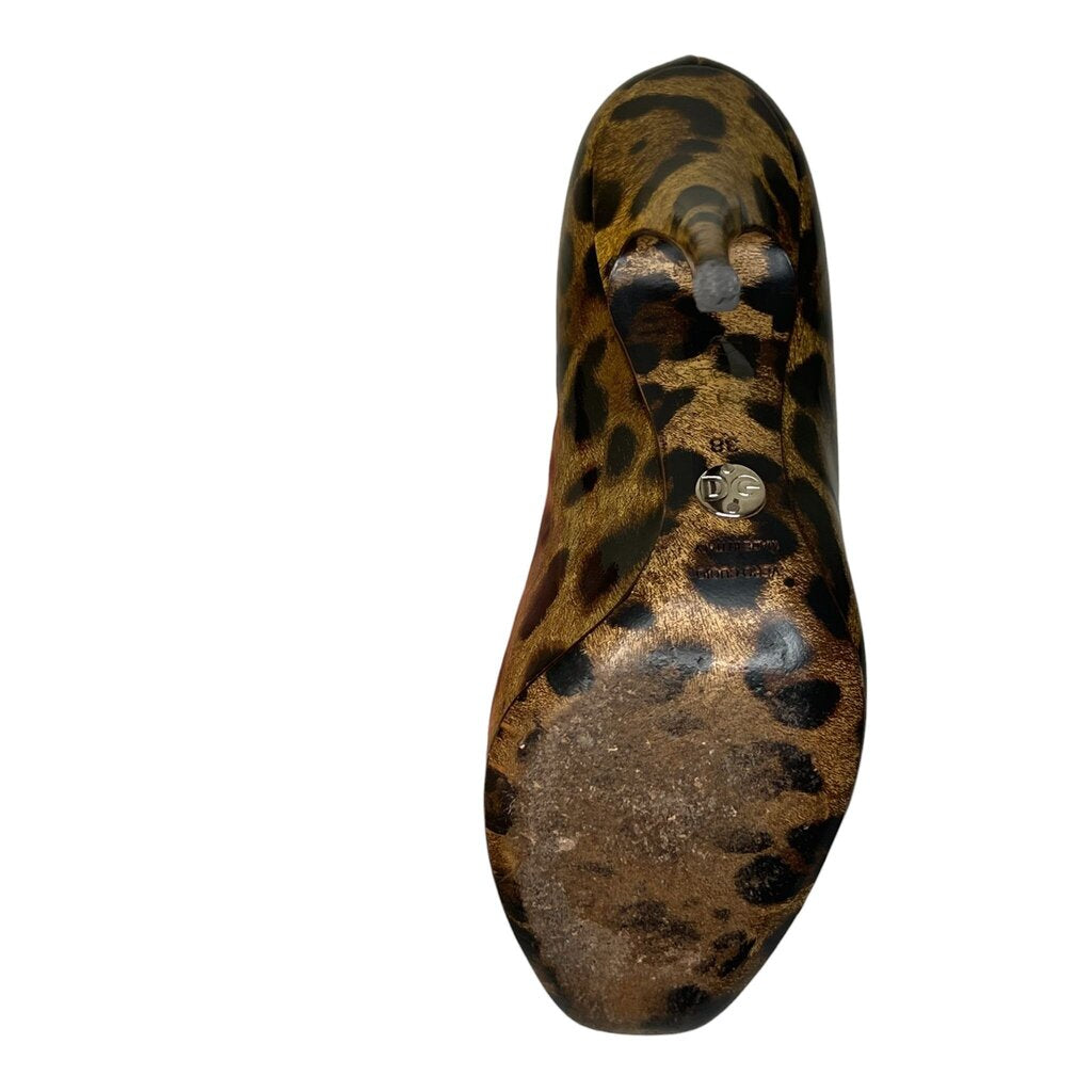 Dolce & Gabbana Leopard Print Patent Leather Pumps