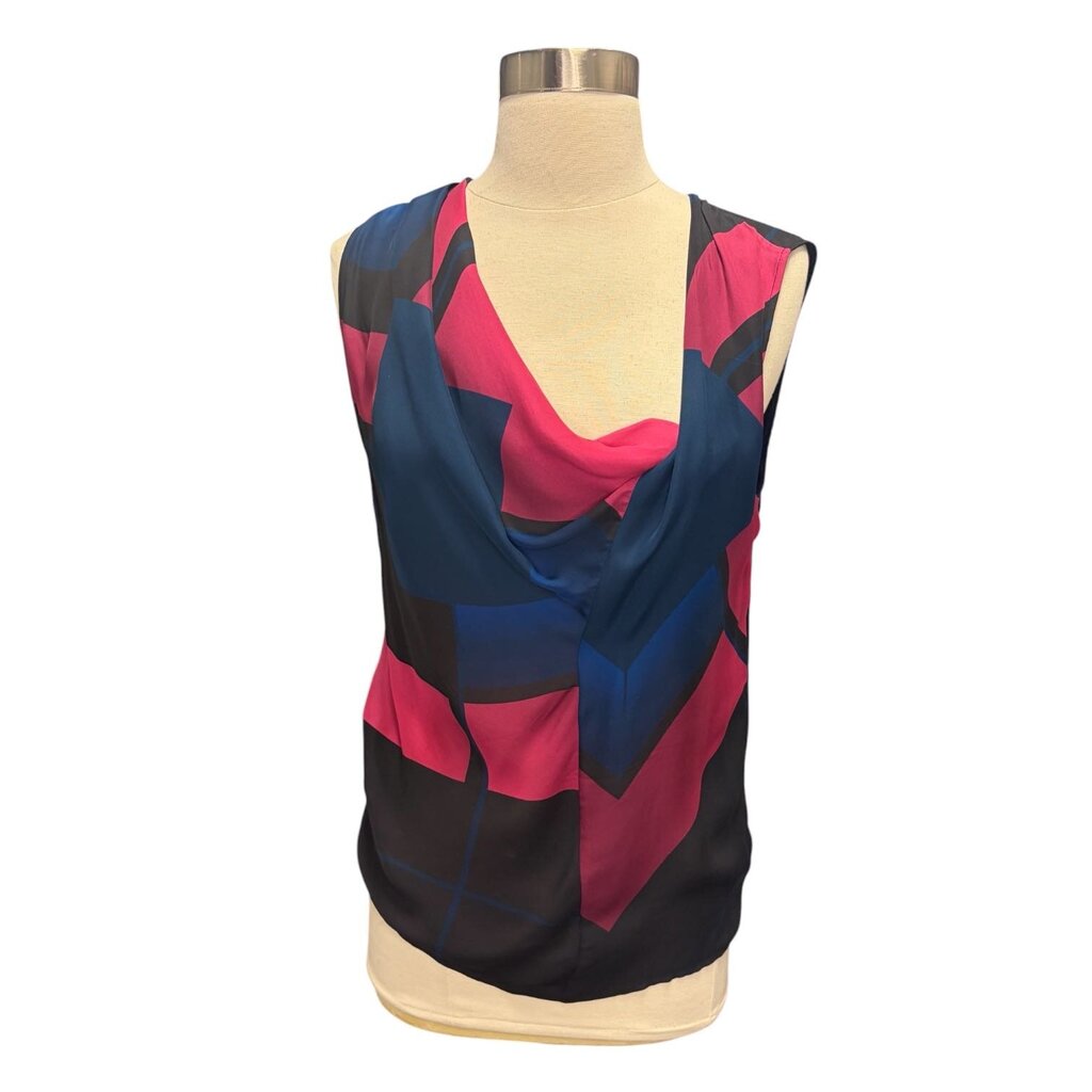 Gucci Geometric Asymmetrical Silk Tank Top
