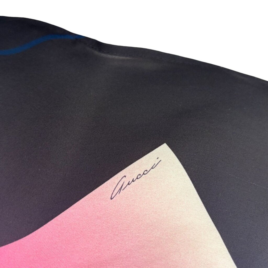 Gucci Geometric Asymmetrical Silk Tank Top