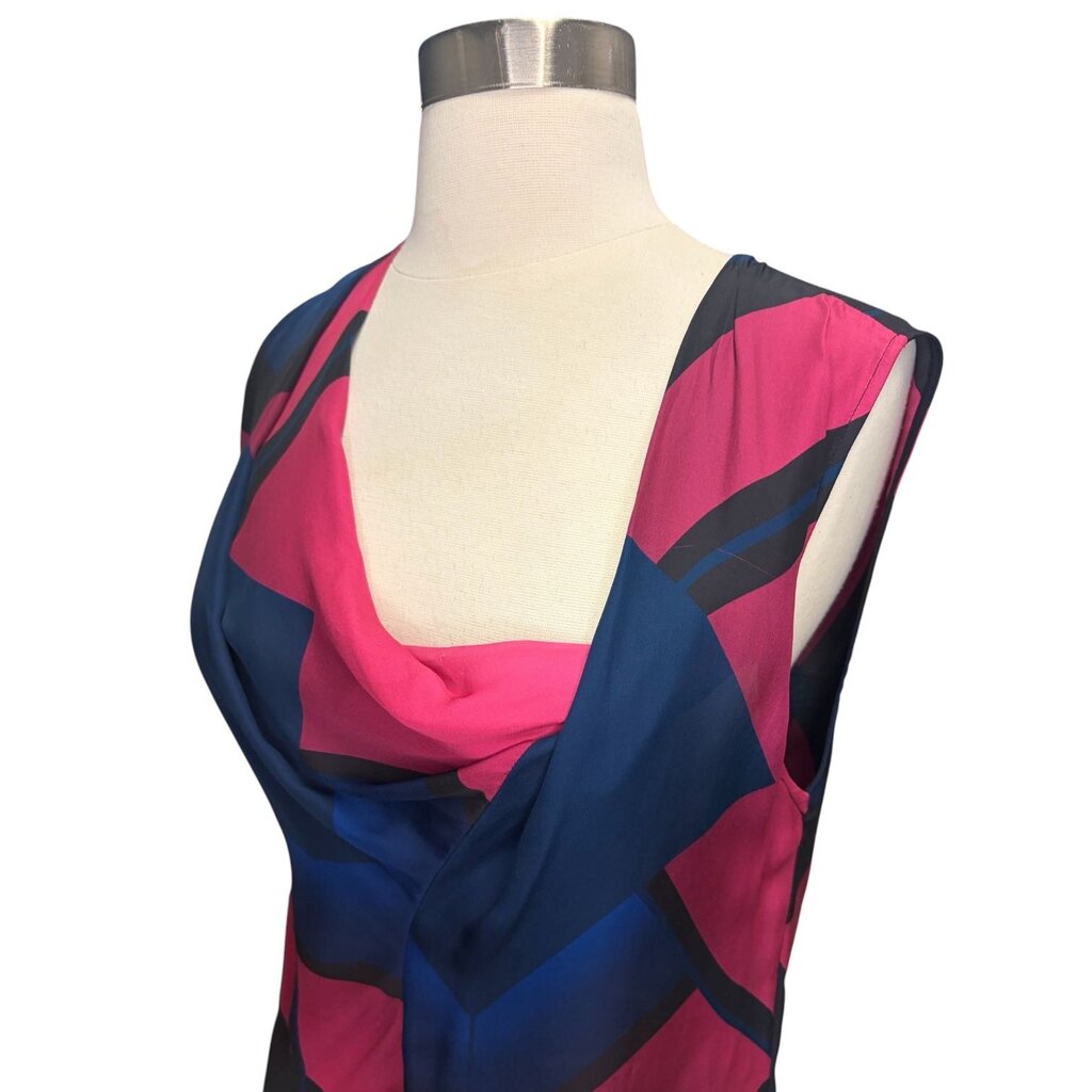 Gucci Geometric Asymmetrical Silk Tank Top