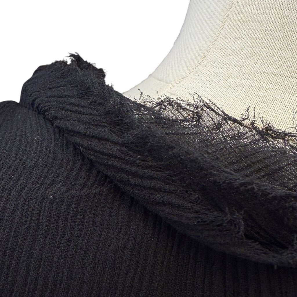Lanvin Silk Plisse Dolman Top