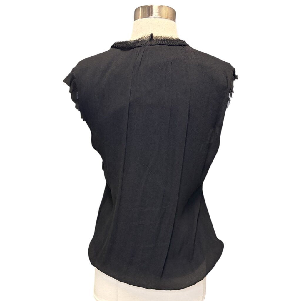 Lanvin Silk Plisse Dolman Top